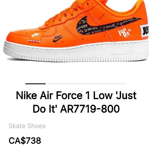 🧡SOLD🧡Nike Air Force 1 Low 'Just Do It' - Picture 2 of 9